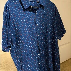 Cutter & Buck Blue Patterned Men's Shirt
